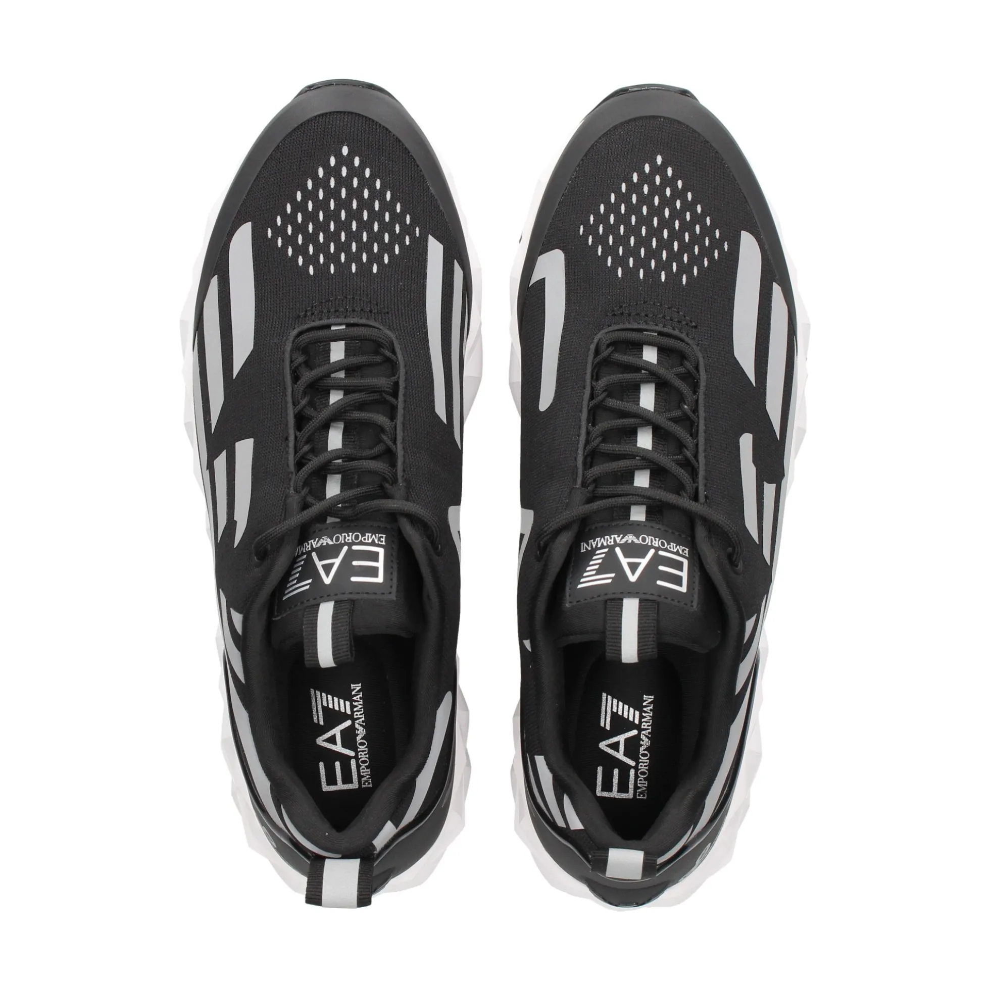 EA7 Zapatillas de Hombre X8X033 N629 BLACK+SILV