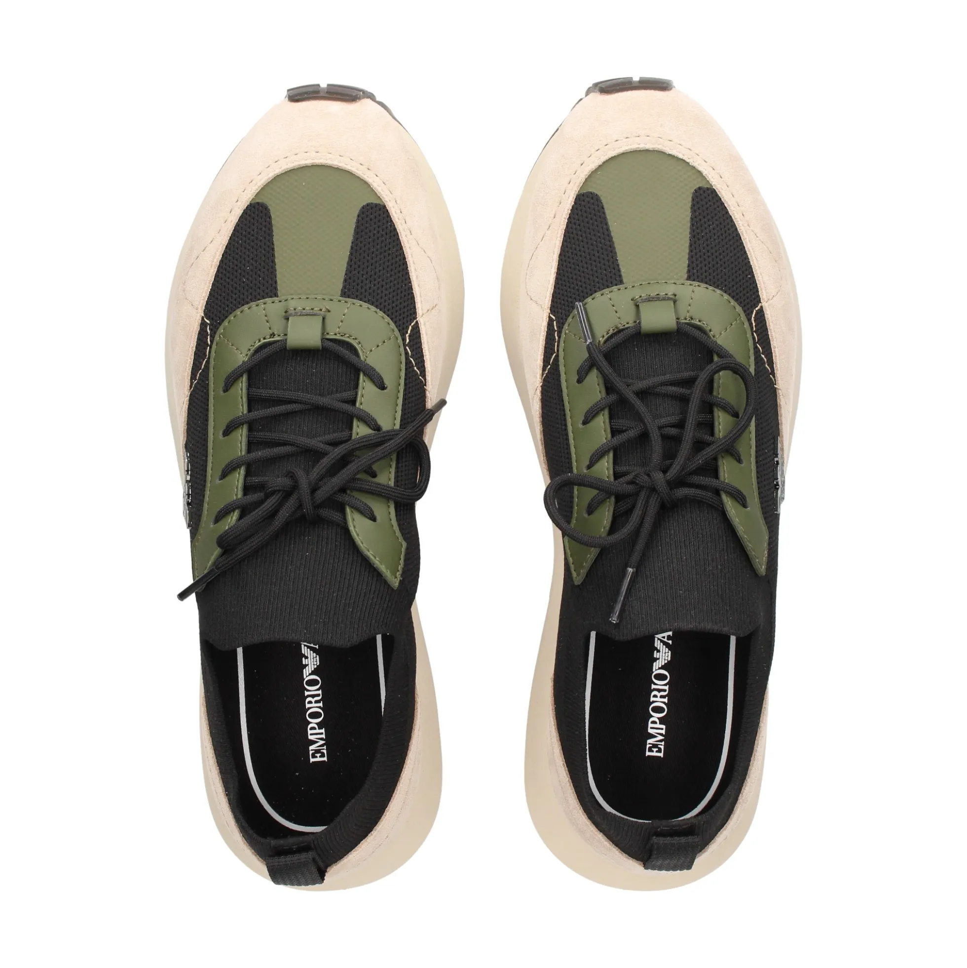 EMPORIO ARMANI Zapatillas de Hombre EM003739 M1013 BEIGE+BLA