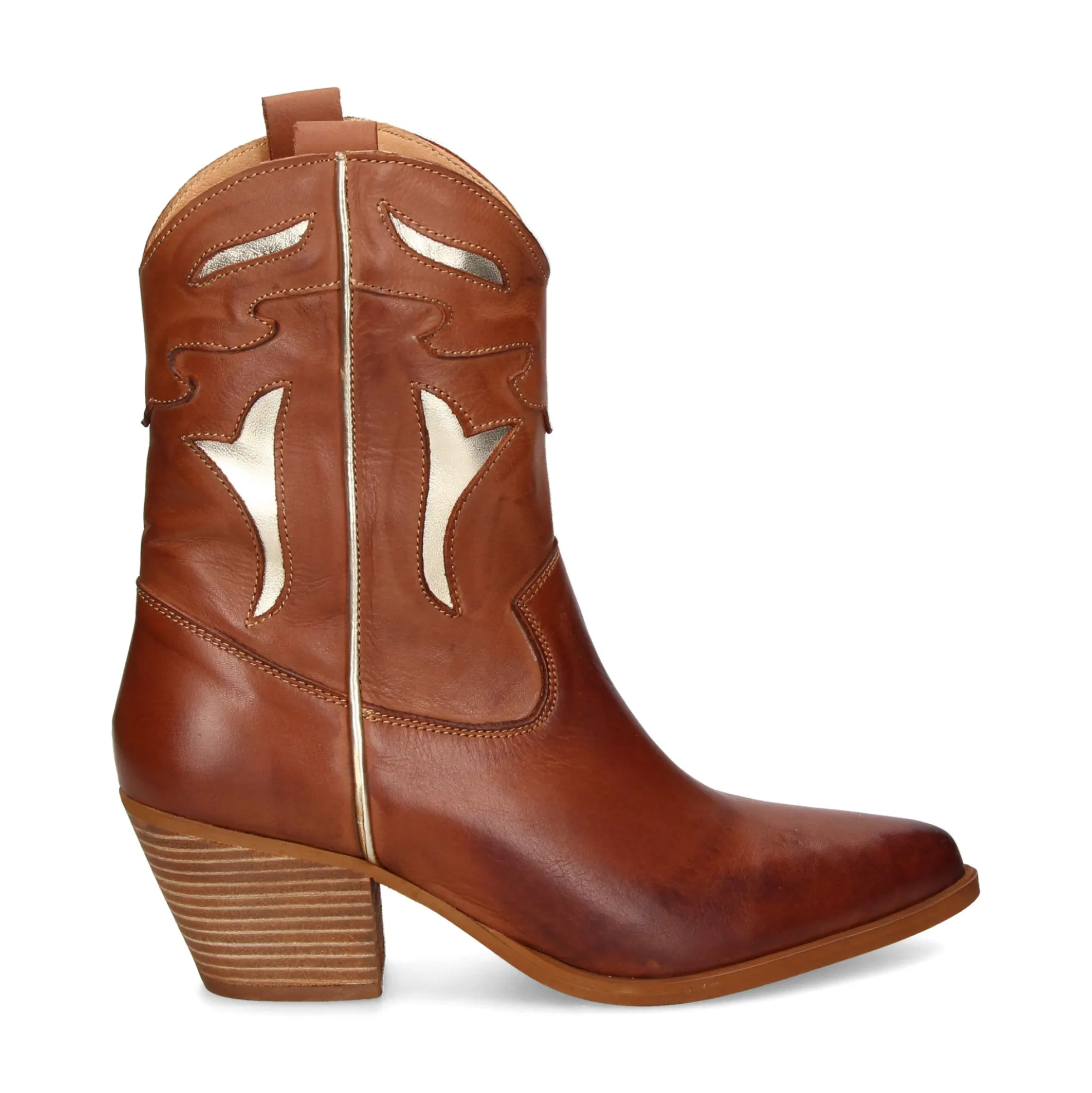 EXE Botas con tacón de Mujer CESAR-700 CAMEL PLATINO
