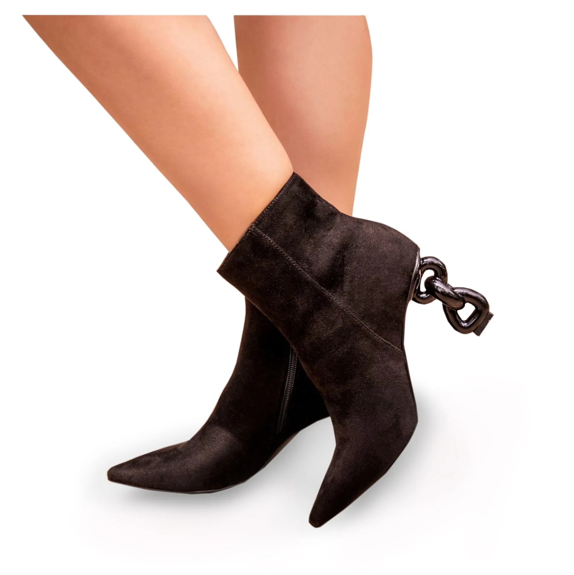 EXE Botines con tacón de Mujer SAMANTHA-810 NEGRO