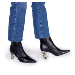 EXE Botines con tacón de Mujer SAMANTHA-810 NEGRO