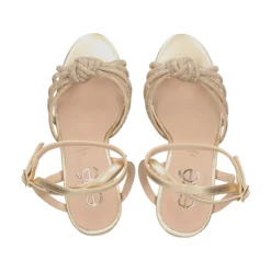 EXE Sandalias con plataforma de Mujer OPHELIA-623 ORO