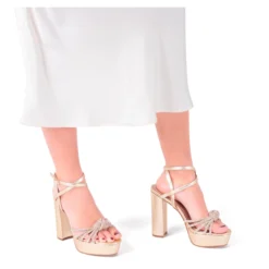 EXE Sandalias con plataforma de Mujer OPHELIA-623 ORO