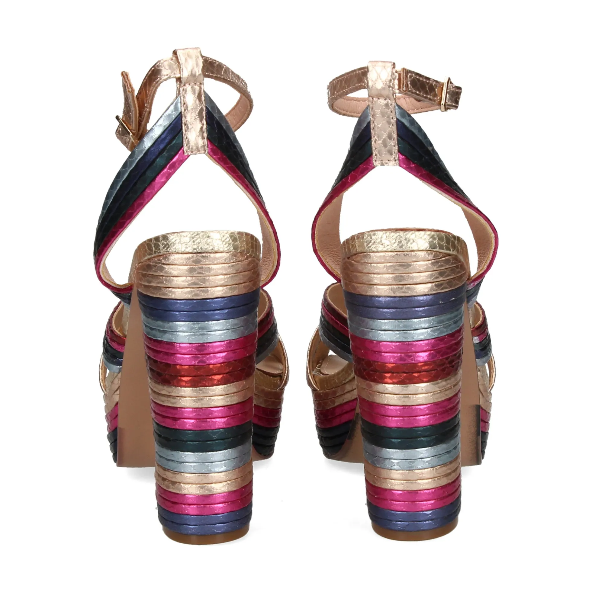 EXE Sandalias con plataforma de Mujer OPHELIA-832 MULTICOLOR
