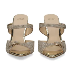 EXE Sandalias con tacón de Mujer JOY-700 ORO