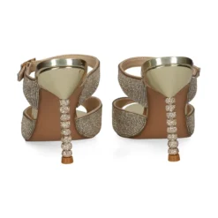 EXE Sandalias con tacón de Mujer JOY-700 ORO