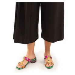EXE Sandalias con tacón de Mujer KATY-414 MULTICOLOR
