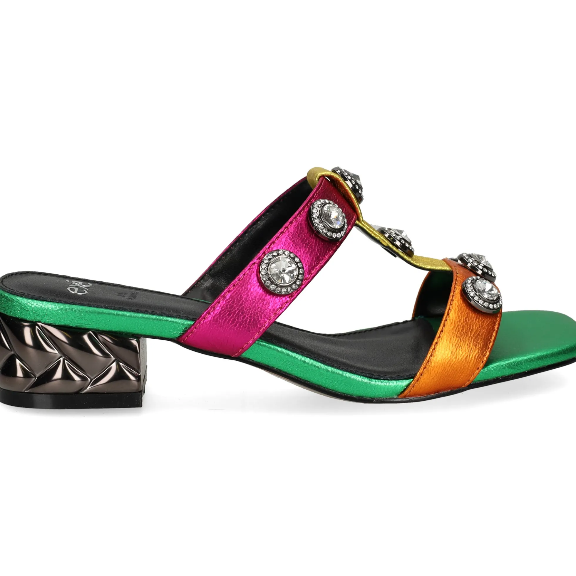 EXE Sandalias con tacón de Mujer KATY-414 MULTICOLOR