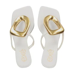 EXE Sandalias con tacón de Mujer SISSY-895 BLANCO