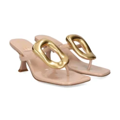 EXE Sandalias con tacón de Mujer SISSY-895 PATENT NUDE