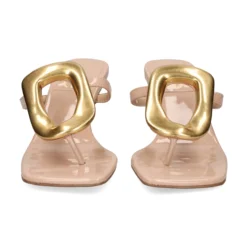 EXE Sandalias con tacón de Mujer SISSY-895 PATENT NUDE
