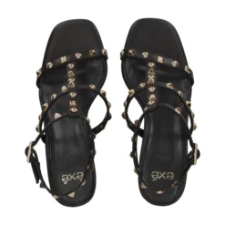 EXE Sandalias con tacón de Mujer CLEO-799 BLACK GOLD