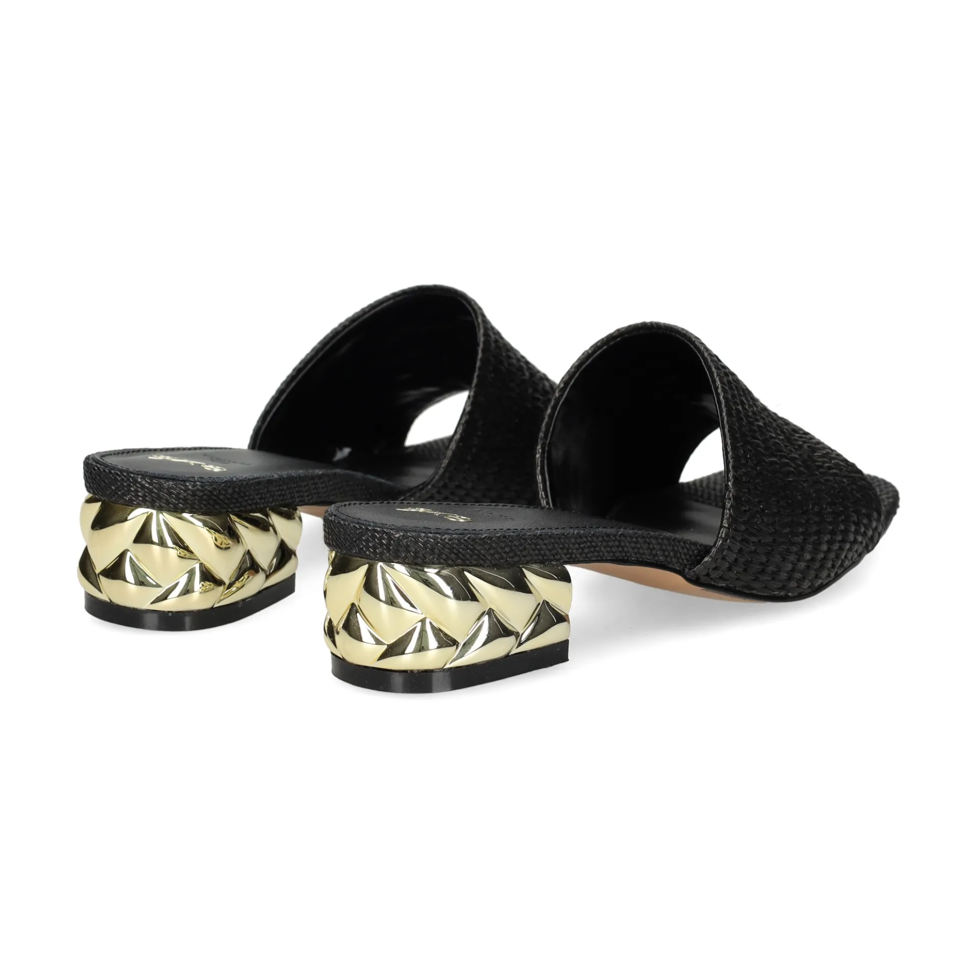 EXE Sandalias con tacón de Mujer KATY-400 NEGRO