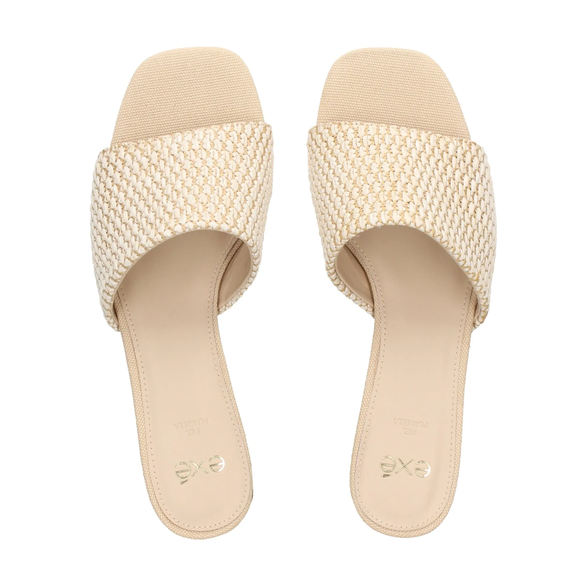 EXE Sandalias con tacón de Mujer KATY-400 BEIGE