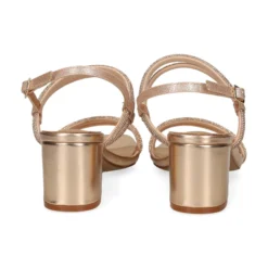EXE Sandalias con tacón de Mujer 2570-F1906-Y15 CHAMPAGNE