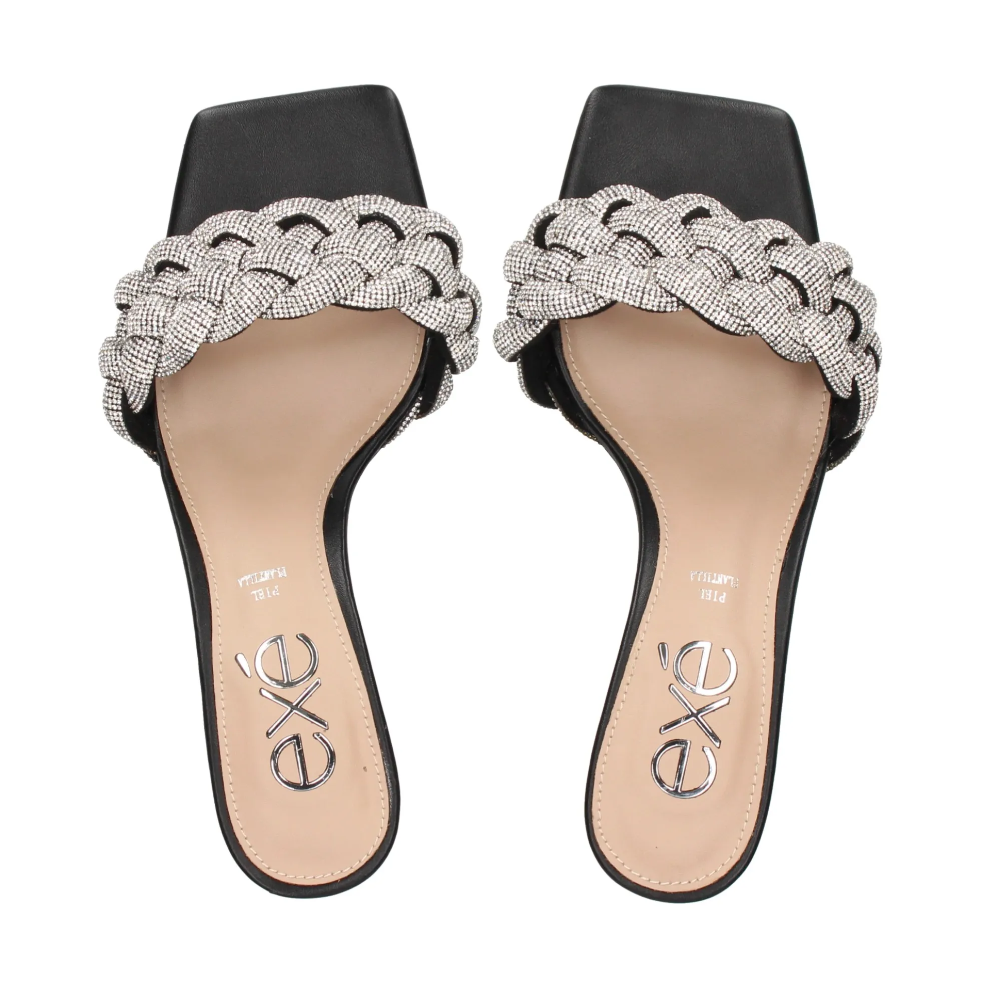 EXE Sandalias con tacón de Mujer JENIFER-040 NEGRO