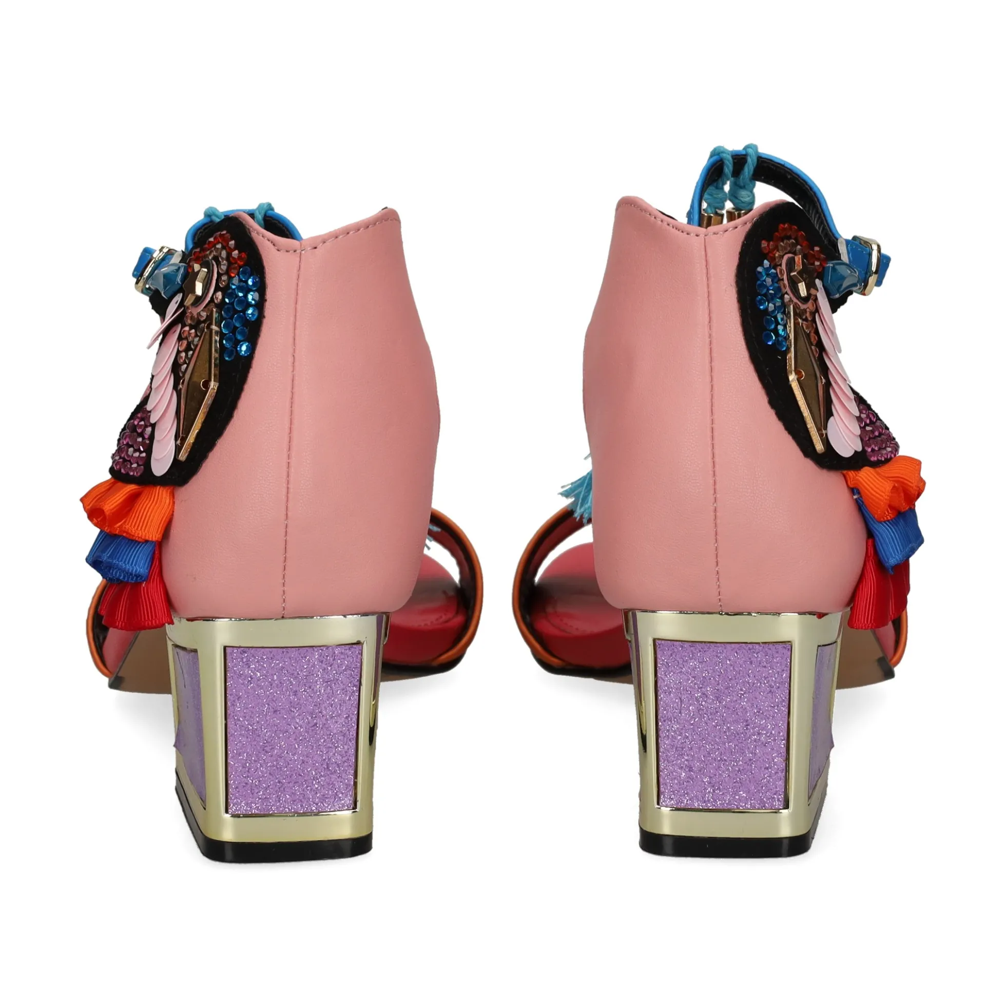 EXE Sandalias con tacón de Mujer LUISA-210 PINK ORANGE