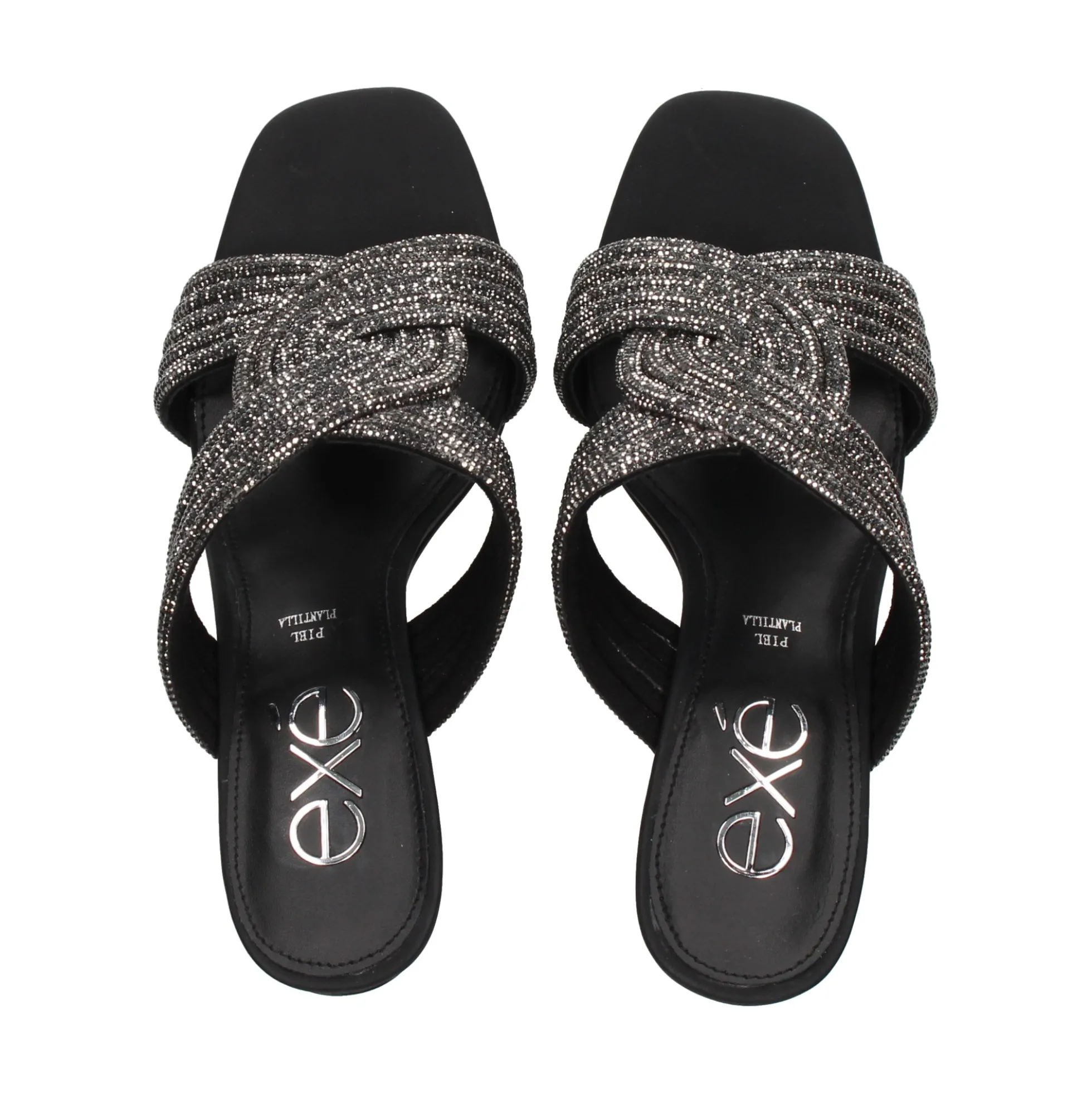 EXE Sandalias con tacón de Mujer LILY-421 NEGRO
