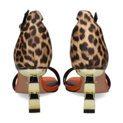 EXE Sandalias con tacón de Mujer LILIAN-055 LEOPARDO