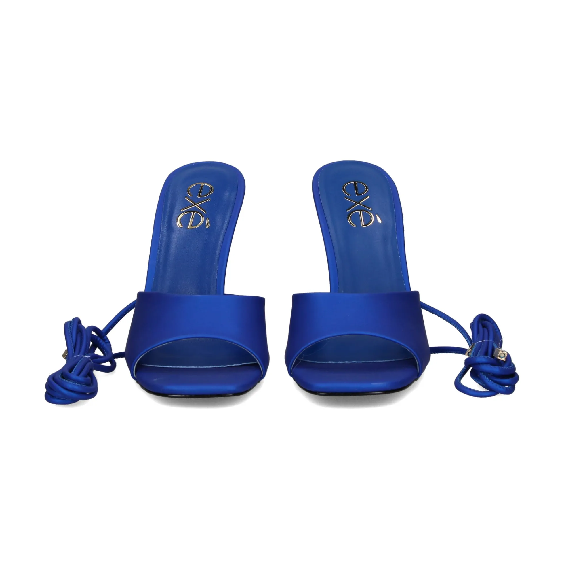 EXE Sandalias con tacón de Mujer CRYSTAL-706 AZUL
