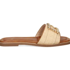 EXE Sandalias planas de Mujer DORETA-488 BEIGE