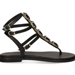 EXE Sandalias planas de Mujer 590 IRENE NEGRO