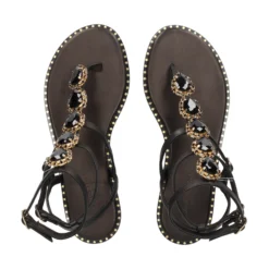 EXE Sandalias planas de Mujer 590 IRENE NEGRO