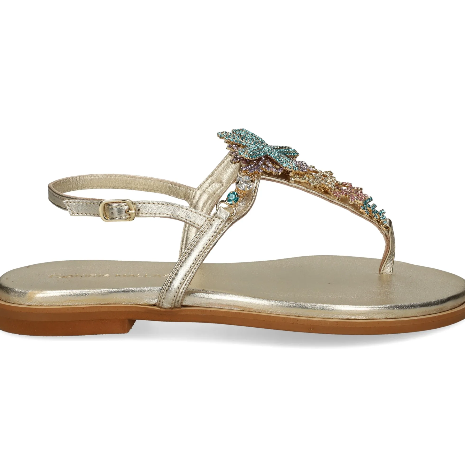 EXE Sandalias planas de Mujer 522 LORIS ORO