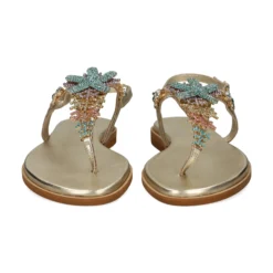 EXE Sandalias planas de Mujer 522 LORIS ORO