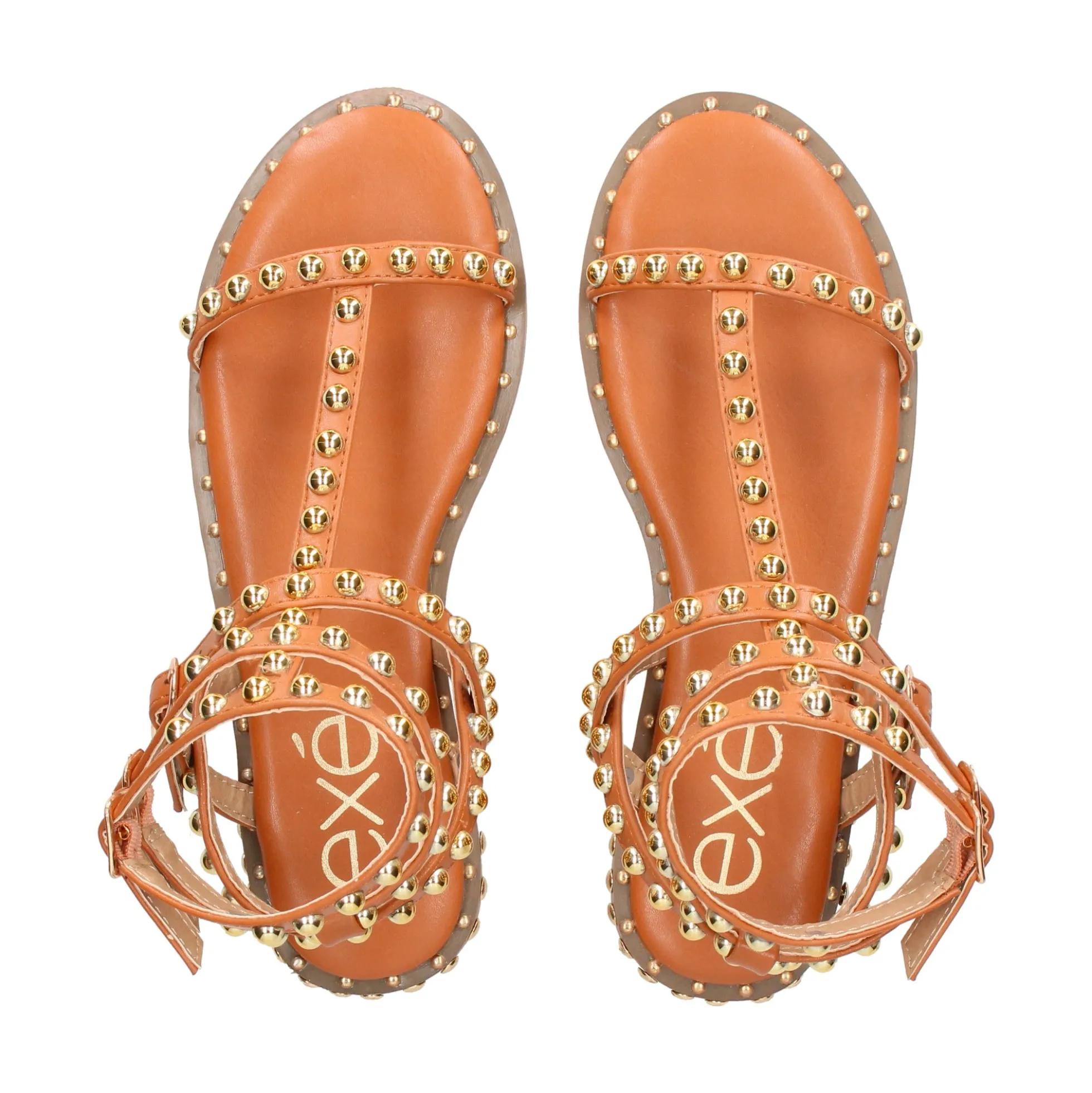 EXE Sandalias planas de Mujer VF239D-78 TAN