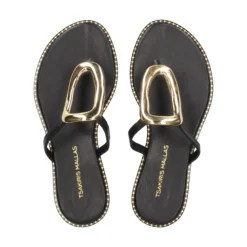 EXE Sandalias planas de Mujer 517 CHIOS NEGRO