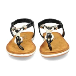 EXE Sandalias planas de Mujer F8043-0Y16 NEGRO