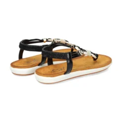 EXE Sandalias planas de Mujer F8043-0Y16 NEGRO