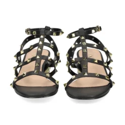 EXE Sandalias planas de Mujer KATY-247 BLACK GOLD