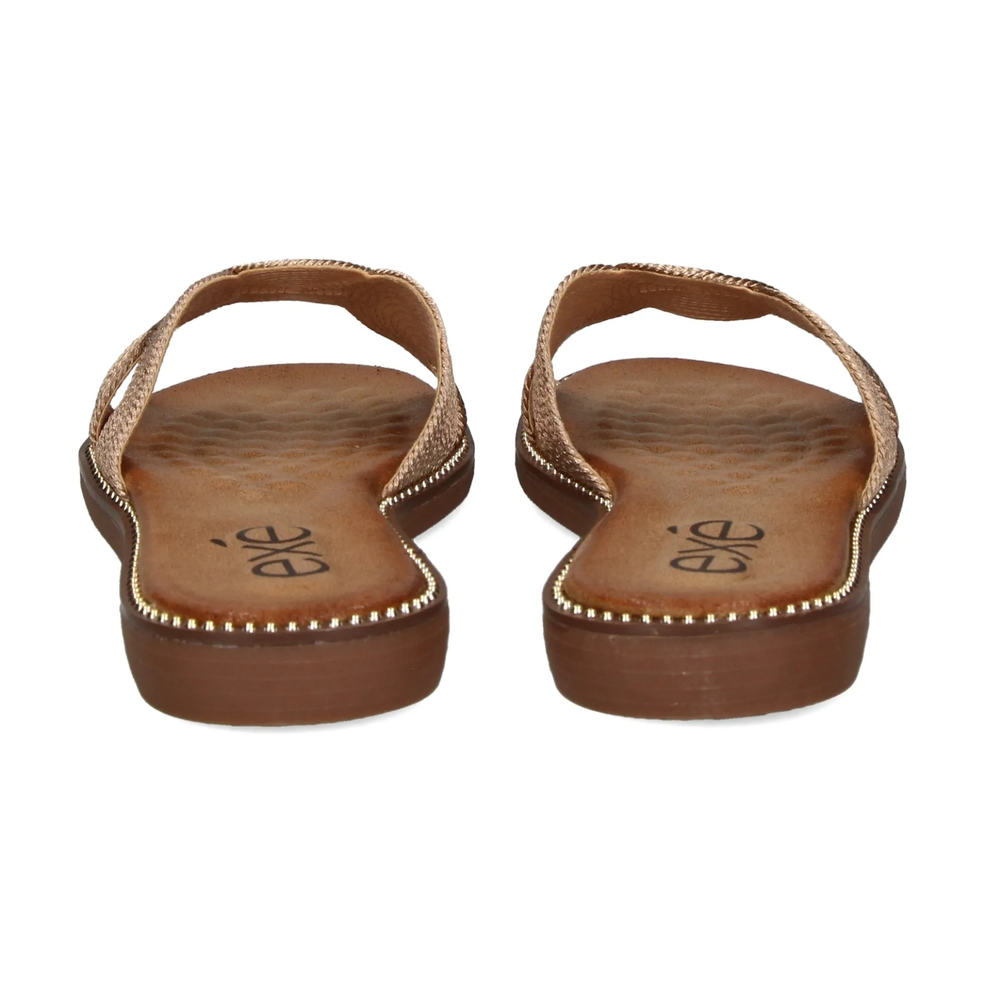 EXE Sandalias planas de Mujer ZF1982-E1 ORO ROSA