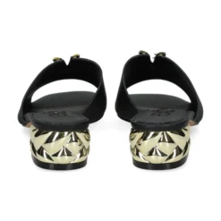 EXE Sandalias planas de Mujer KATY-811 NEGRO