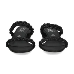 EXE Sandalias planas de Mujer KATY-411 NEGRO