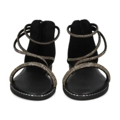 EXE Sandalias planas de Mujer P3375-76 NEGRO