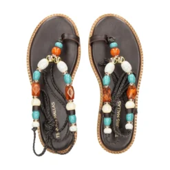 EXE Sandalias planas de Mujer 608 ITHAKI MARRON