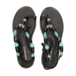 EXE Sandalias planas de Mujer 608 ITHAKI NEGRO