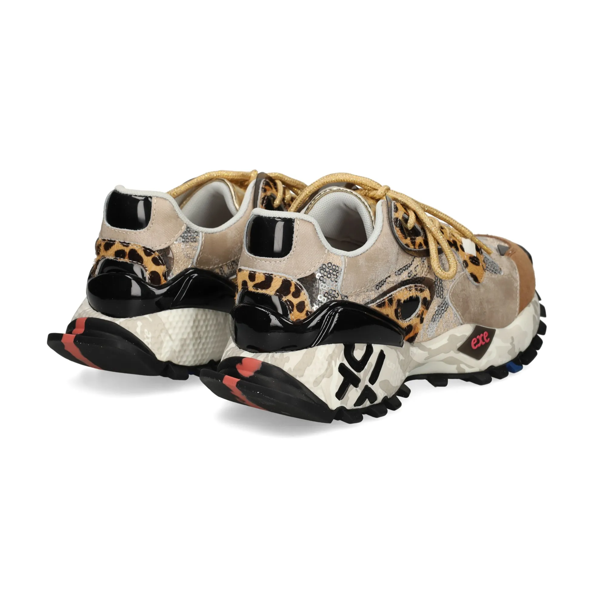 EXE Zapatillas de Mujer 134-10 LEOPARD TAUPE
