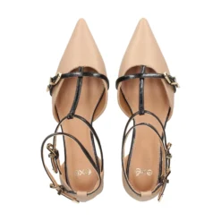 EXE Zapatos de tacón bajo GRACE-630 TAUPE BLACK