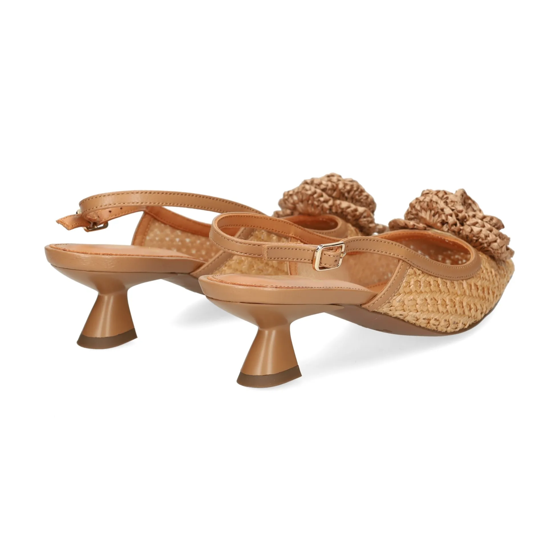 EXE Zapatos de tacón bajo VALENTINA-1637 CAMEL