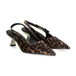 EXE Zapatos de tacón medio de Mujer BLAIR-358 LEOPARDO