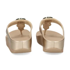 FITFLOP Sandalias cuña de Mujer HJ1 C22 Beige Metal