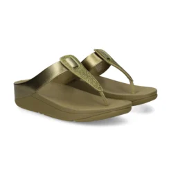 FITFLOP Sandalias cuña de Mujer IU2 C23 Camo-Green