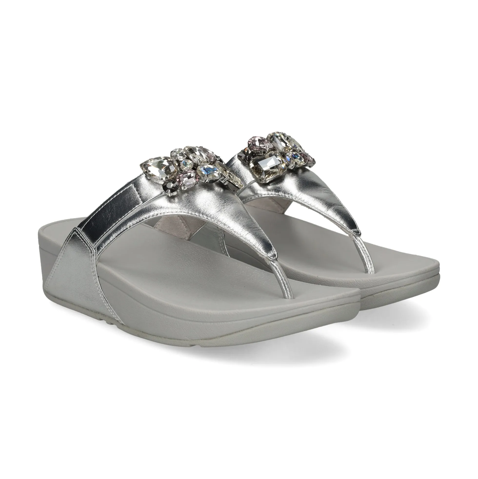 FITFLOP Sandalias cuña de Mujer HT8 011 PLATA