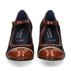 FLUCHOS Merceditas de Mujer D8669CCNSU CAFE + CUERO