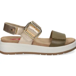 FLUCHOS Sandalias con plataforma de Mujer F2166 PLATINO