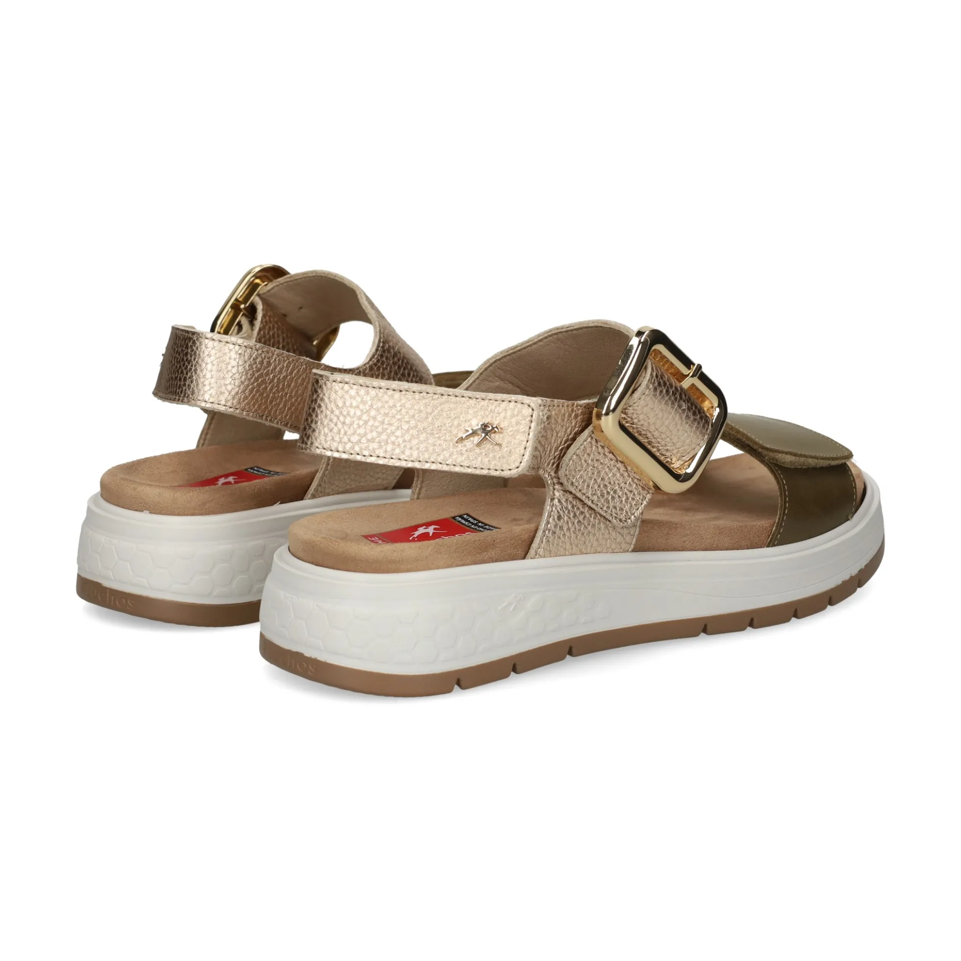 FLUCHOS Sandalias con plataforma de Mujer F2166 PLATINO